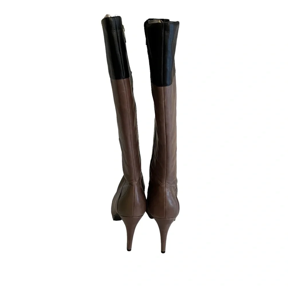 Marc Fisher Taupe Grey/Black Color Block 